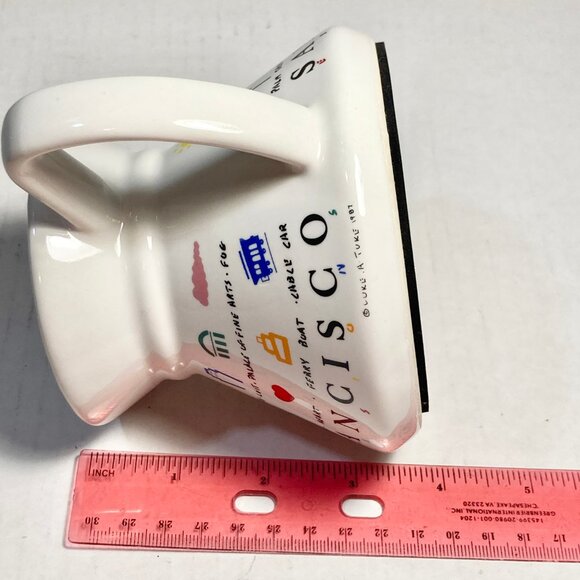 Vintage Spillproof Ceramic Coffee Mug Cup San Francisco Souvenir Luke A Tuke '87 - Picture 12 of 12